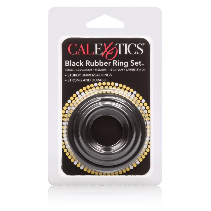 Pierścień-RUBBER RING BLACK SET 3PCS